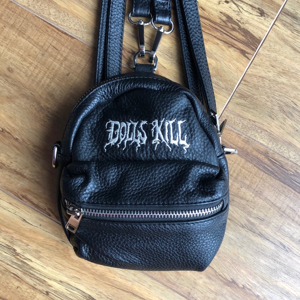 Dolls kill mini leather backpack